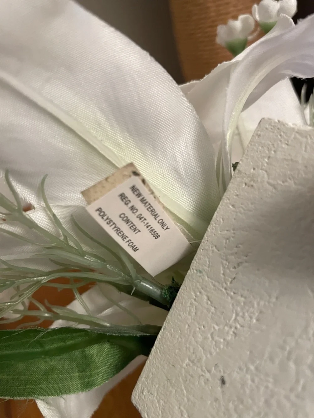 Lily Artificial Silk Floral Arrangement in Square Pot Lightly Used